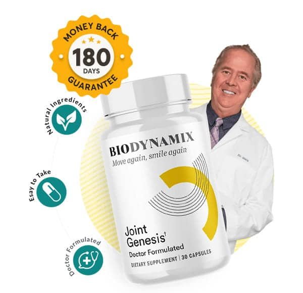 Joint Genesis doctor-formulated joint health supplement with 180-day guarantee ✅